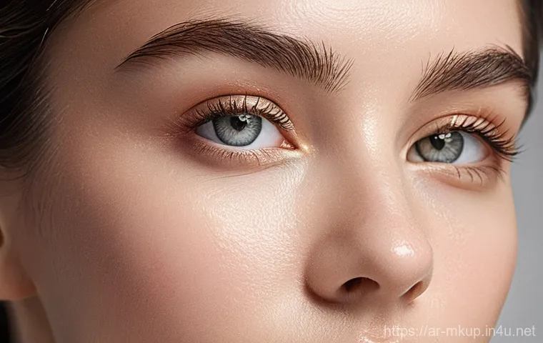 눈밑 주름 방지를 위한 프라이머 추천 - **Prompt 2: Hydration & Protection Under-Eye Close-up**
    "A macro close-up shot of a healthy, plu...