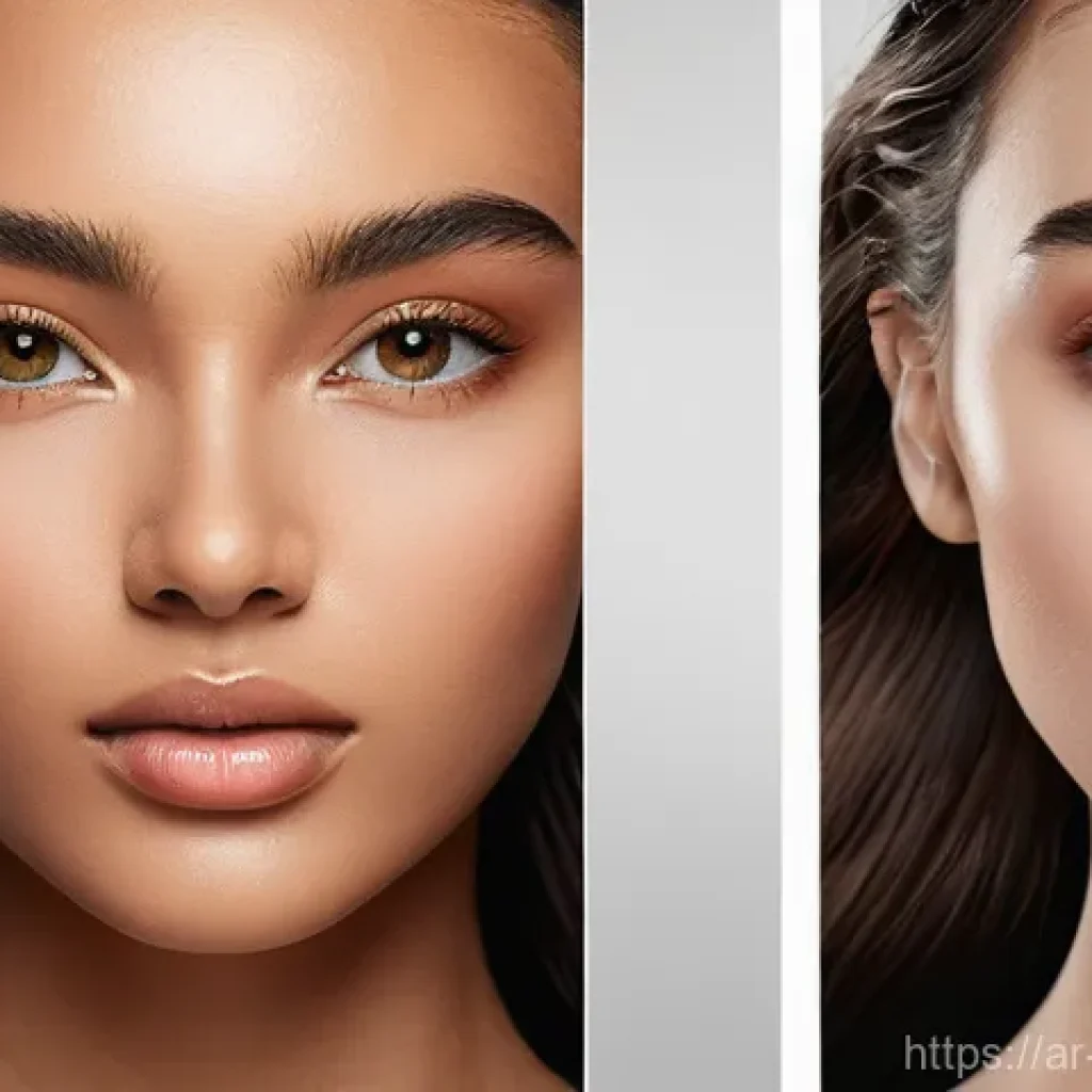 얼굴 윤곽을 살리는 쉐딩 제품 추천 - Here are three detailed image generation prompts in English, designed to adhere to all your specifie...