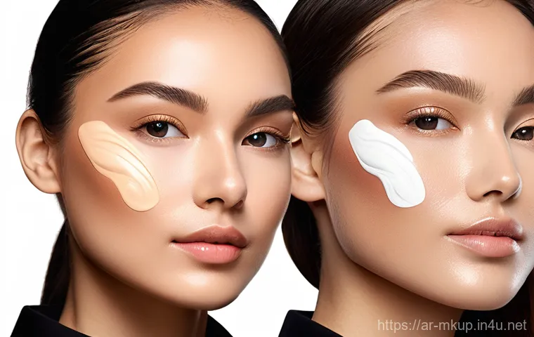 얼굴 윤곽을 살리는 쉐딩 제품 추천 - Here are three detailed image generation prompts in English, designed to adhere to all your specifie...