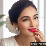 Home 20 비건 립스틱 브랜드 추천 - **Prompt: "An elegant, poised Arab woman in her late 20s or early 30s, with a warm, radiant smile, g...