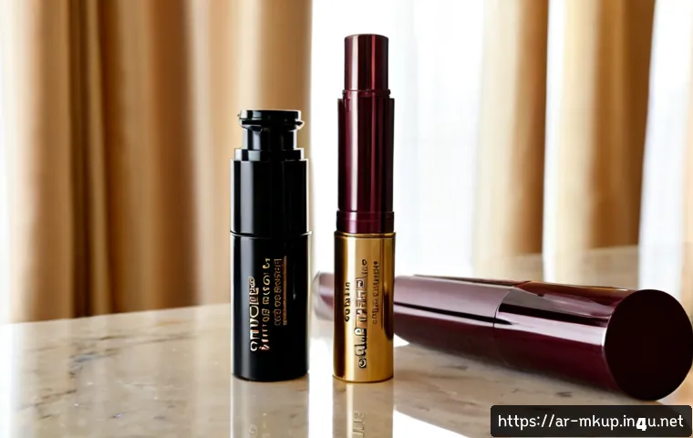 속눈썹 전용 프라이머 추천 - Photorealistic luxury beauty still life featuring three unbranded eyelash primer tubes with clean wh...